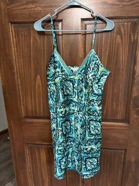 Liz Claiborne Blue Green Paisley nightie and robe